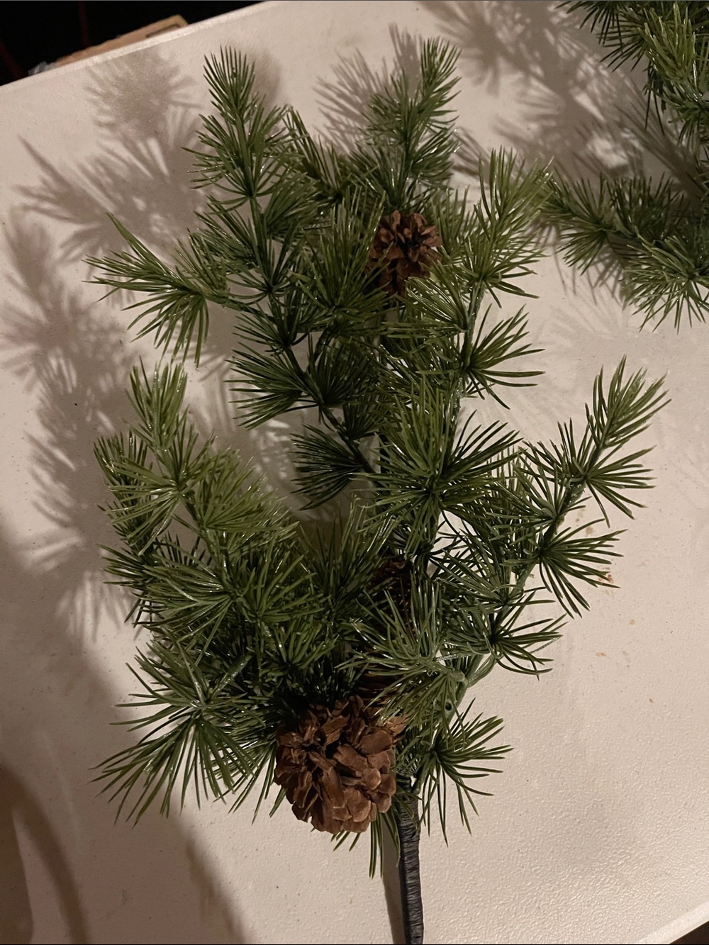 Artificial Pine Pinecone Spray - Green